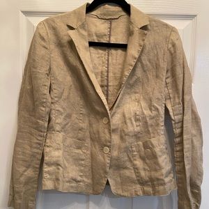 UniQlo women’s khaki color linen blazer